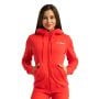 Felpa con Cappuccio e Zip da Donna Limitless Hot Red - GymBeam S