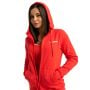 Felpa con Cappuccio e Zip da Donna Limitless Hot Red - GymBeam S