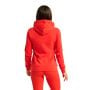 Felpa con Cappuccio e Zip da Donna Limitless Hot Red - GymBeam S