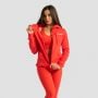 Felpa con Cappuccio e Zip da Donna Limitless Hot Red - GymBeam S