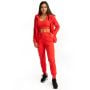 Felpa con Cappuccio e Zip da Donna Limitless Hot Red - GymBeam S