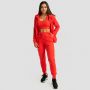 Felpa con Cappuccio e Zip da Donna Limitless Hot Red - GymBeam S