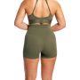 Pantaloncini da Donna Combat Olive Grey - GymBeam L