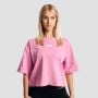 T-Shirt Boxy Girls Club Pink - GymBeam S
