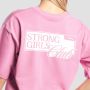 T-Shirt Boxy Girls Club Pink - GymBeam S