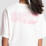 T-Shirt Boxy Girls Club White - GymBeam L