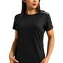 T-shirt Sportiva Limitless da Donna Black - GymBeam XXL