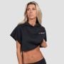 Felpa Cropped da Donna Relay Black - GymBeam S