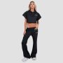 Felpa Cropped da Donna Relay Black - GymBeam S