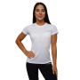 Maglietta TRN Bianca da Donna - GymBeam XL - Logo Bianco + Argento