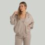 Felpa con Cappuccio e Zip da Donna Taupe - STRIX XS