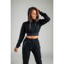 Felpa da donna Essential Cropped Black - STRIX S