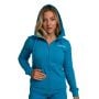 Felpa con Cappuccio e Zip da Donna Limitless Aquamarine - GymBeam M