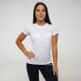 Maglietta TRN Bianca da Donna - GymBeam XL - Logo Bianco + Argento