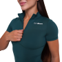 T-Shirt Cropped Ignite da Donna Dark Green - GymBeam L