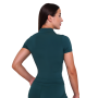 T-Shirt Cropped Ignite da Donna Dark Green - GymBeam L