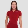 T-Shirt Cropped Ignite da Donna Dark Red - GymBeam L
