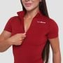 T-Shirt Cropped Ignite da Donna Dark Red - GymBeam L