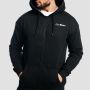 Felpa con Cappuccio e Zip Zone Black - GymBeam L