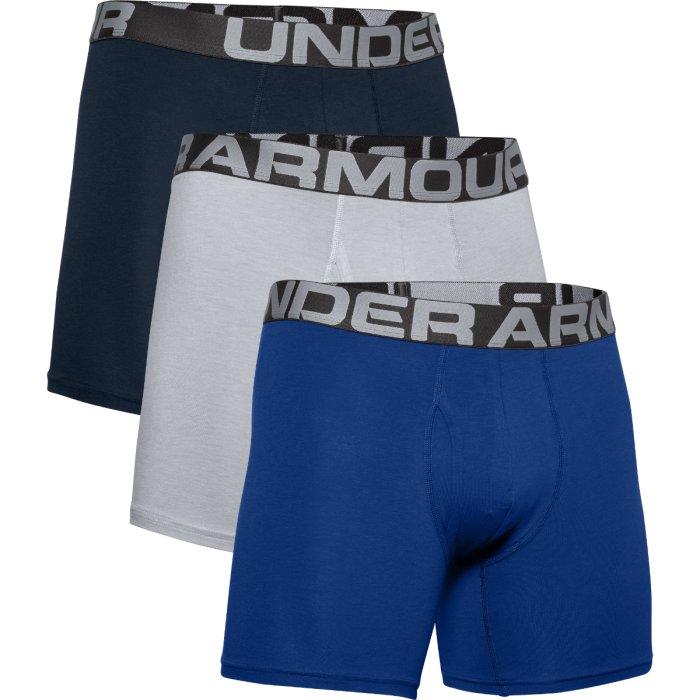 Boxers UA Chraged Cotton 6in 3 Pack Blue - Under Armour