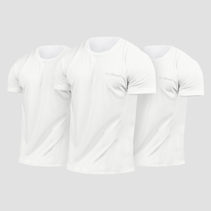 T-Shirt TRN 3Pack White - GymBeam XXXL - 3pack