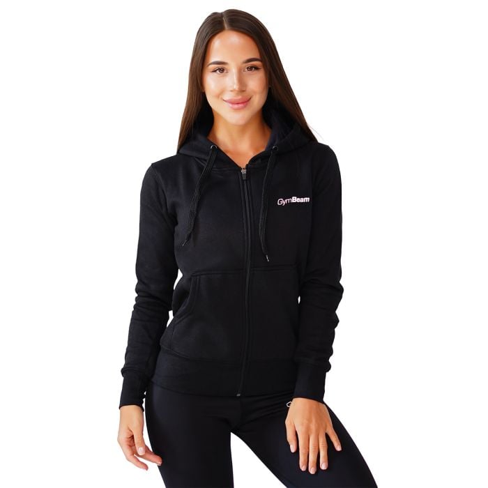 Felpa da donna Zipper Hoodie Black - GymBeam S