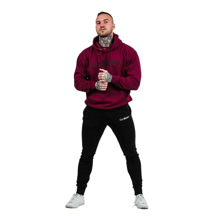 Felpa PRO Hoodie Burgundy - GymBeam XXL