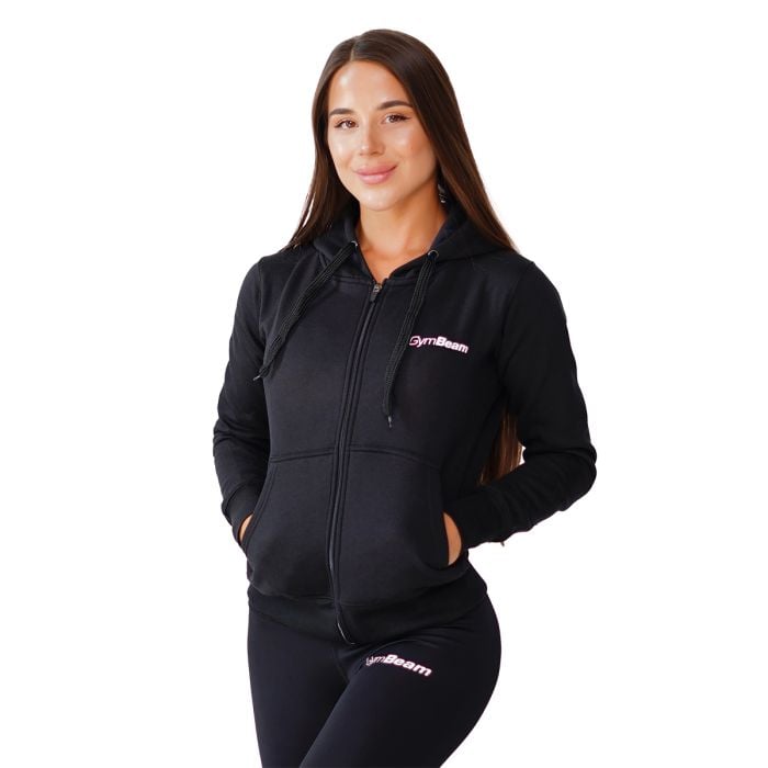 Felpa da donna Zipper Hoodie Black - GymBeam S