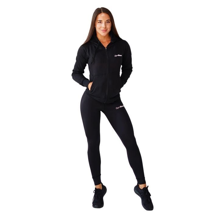 Felpa da donna Zipper Hoodie Black - GymBeam S