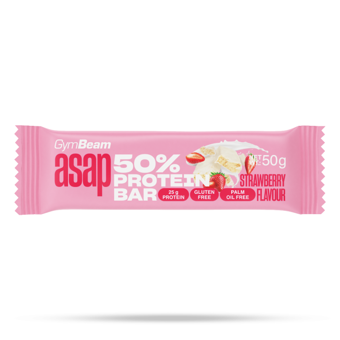 Barretta Proteica 50% ASAP - GymBeam 50 g - Fragola 