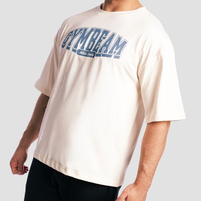 T-Shirt Boxy Athletic Society Cream - GymBeam XL