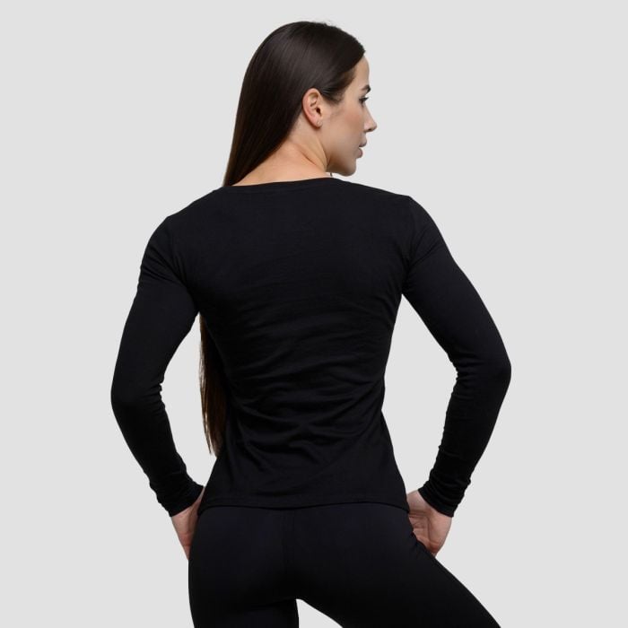 T-Shirt a Maniche Lunghe da Donna Black - GymBeam XXL