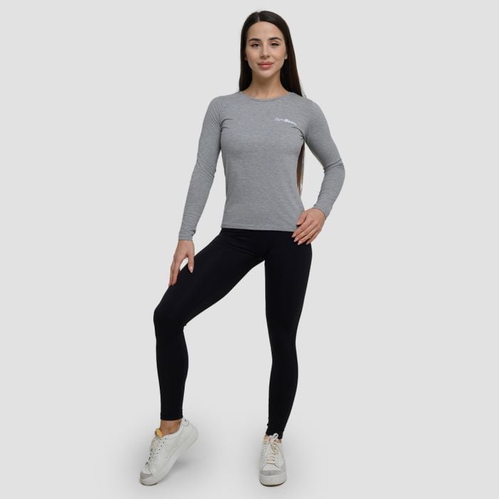 T-Shirt a Maniche Lunghe da Donna Grey - GymBeam XL