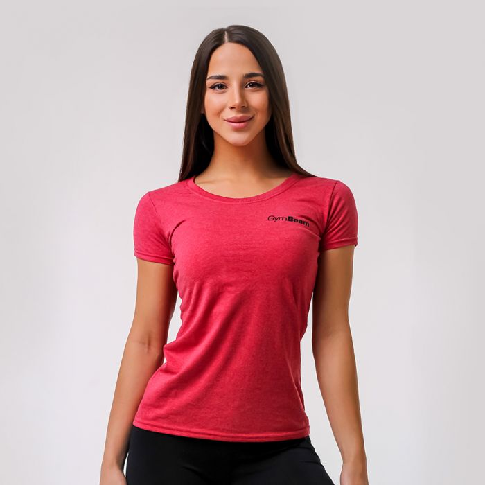 T-shirt Basic da donna Vintage Red - GymBeam
