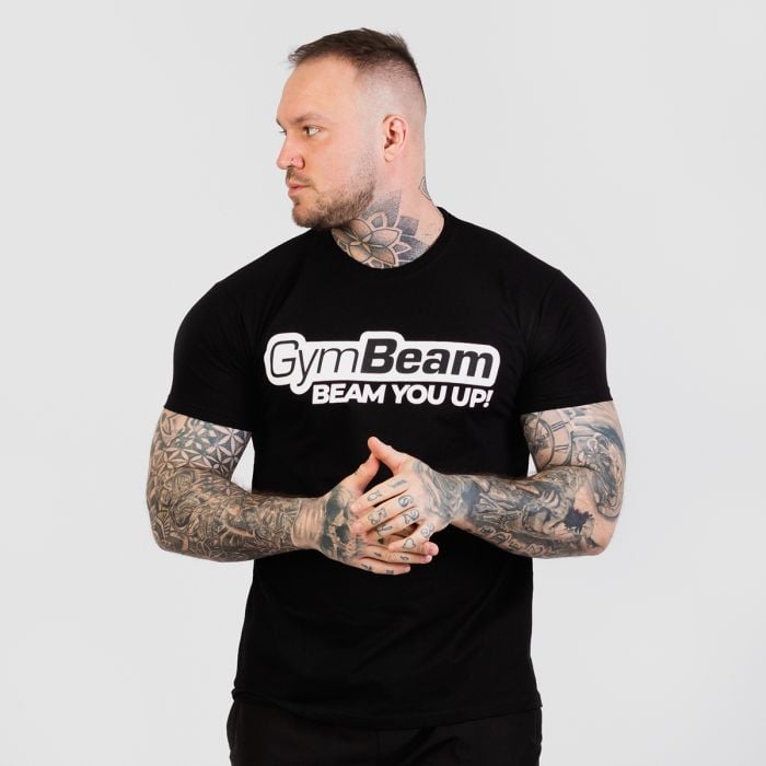 T-Shirt da Uomo Beam Black - GymBeam