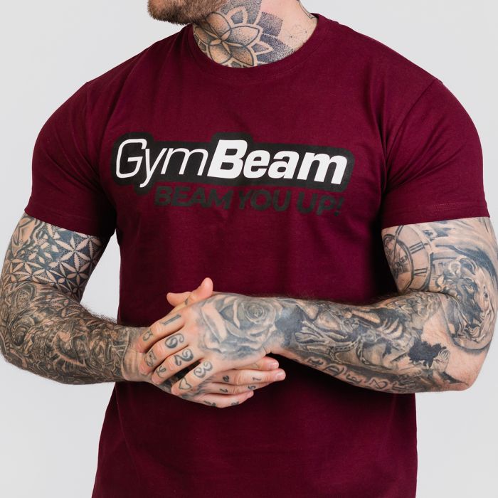 T-Shirt da Uomo Beam Burgundy - GymBeam M