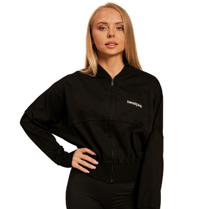 Felpa da Donna Bliss Zip-Up Black - BeastPink XS
