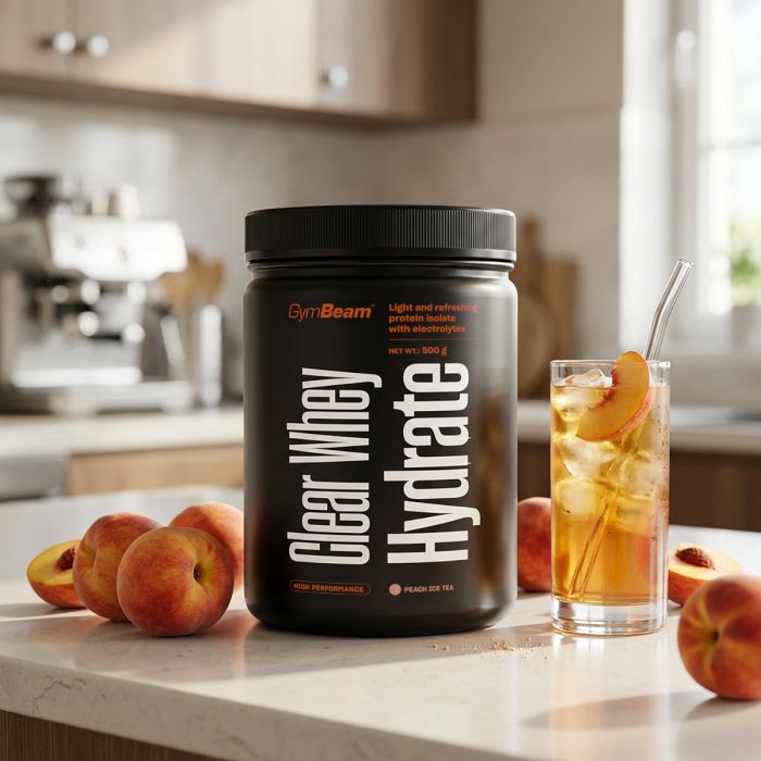 Proteine Clear Whey Hydrate - GymBeam 500 g - Tè Freddo alla Pesca