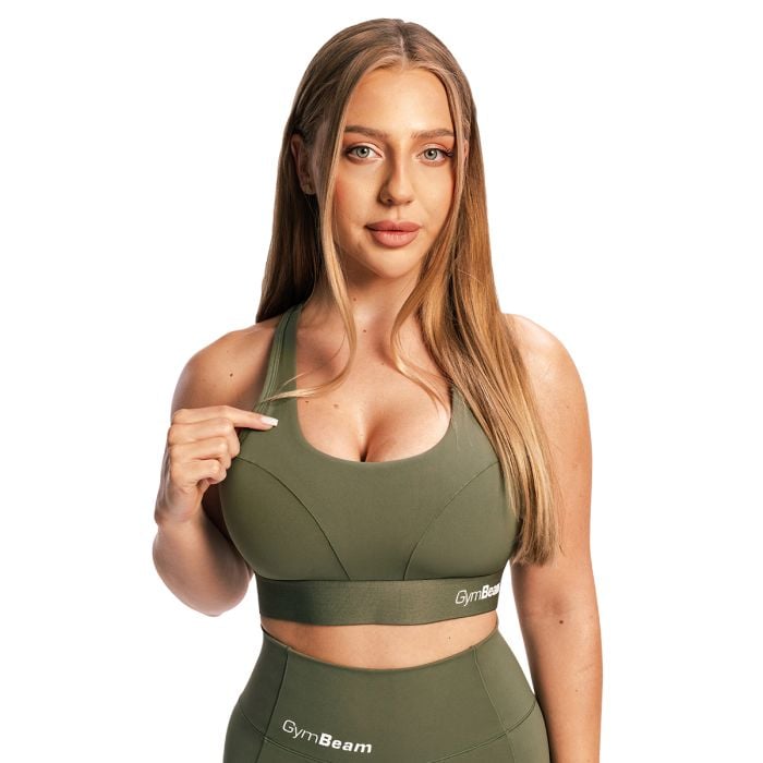 Reggiseno Sportivo Combat Olive Grey - GymBeam M