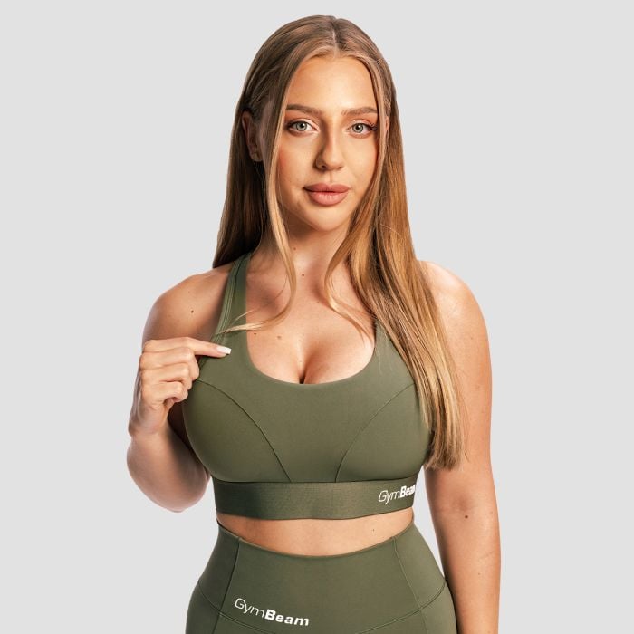 Reggiseno Sportivo Combat Olive Grey - GymBeam M