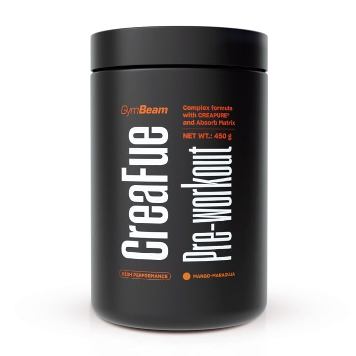 CreaFue Pre-Workout - GymBeam 450 g - Mango - Maracuja