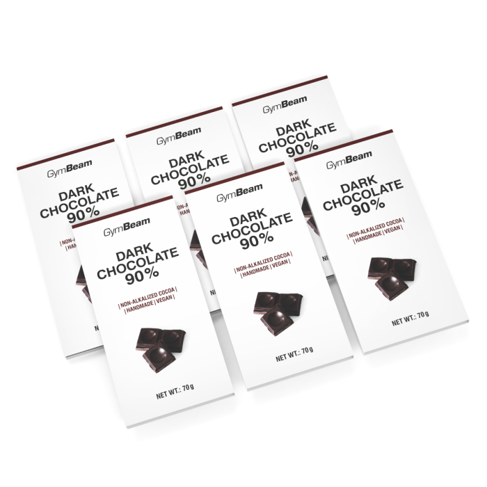 Cioccolato Fondente 90% - GymBeam 70 g