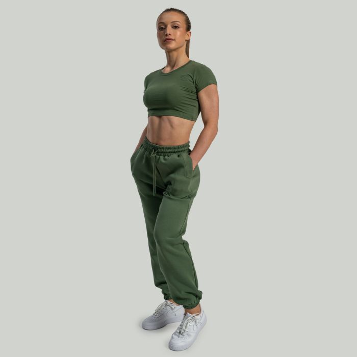 Crop Top Essential Moon da Donna Cedar Green - STRIX L