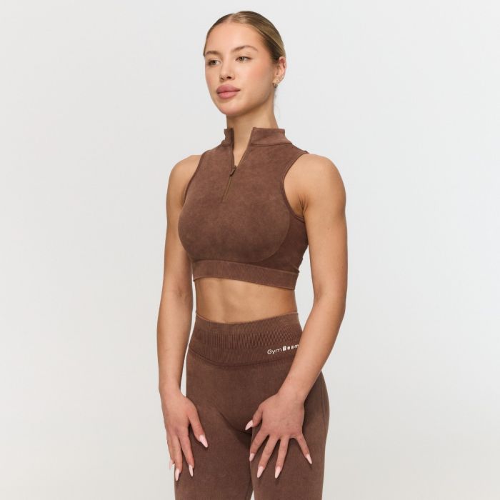 Reggiseno Sportivo Seamless Fierce Brown - GymBeam S