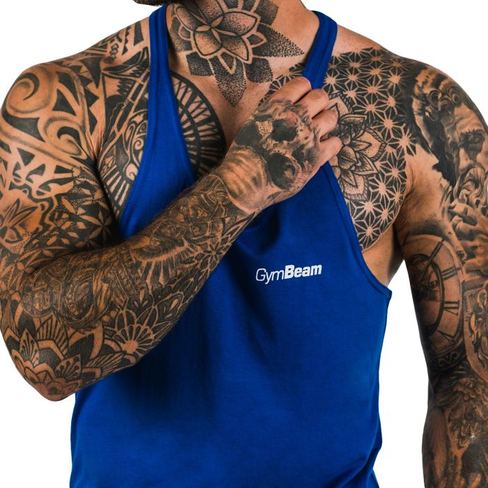 Canotta da Uomo Stringer Dark Blue - GymBeam L
