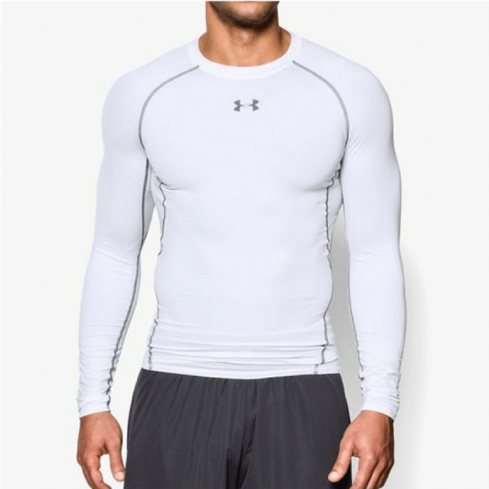 Compression T-shirt HG Armour LS White - Under Armour 