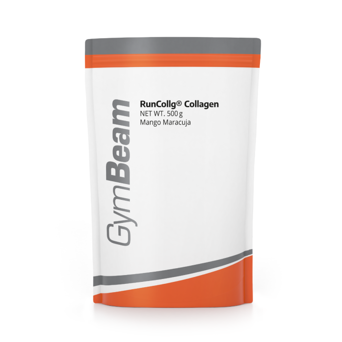 Collagene Idrolizzato RunCollg® con Vitamina C - GymBeam + OMAGGI 500 g - Mango - Maracuja