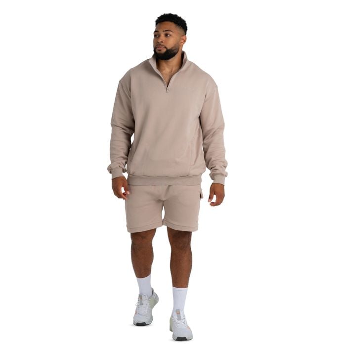 Felpa con Mezza Cerniera Taupe - STRIX XXL