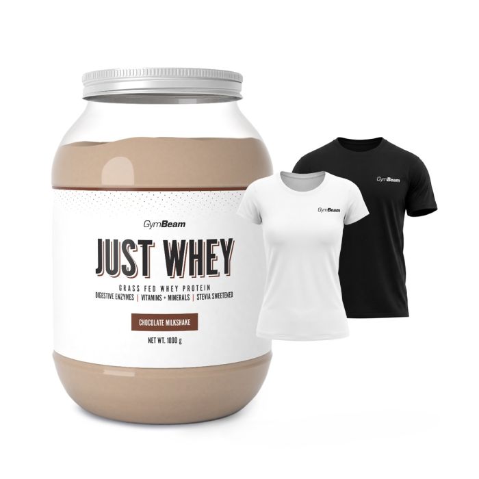 Just Whey Proteine Grass-Fed - GymBeam 1000 g - Milkshake al Cioccolato - 00