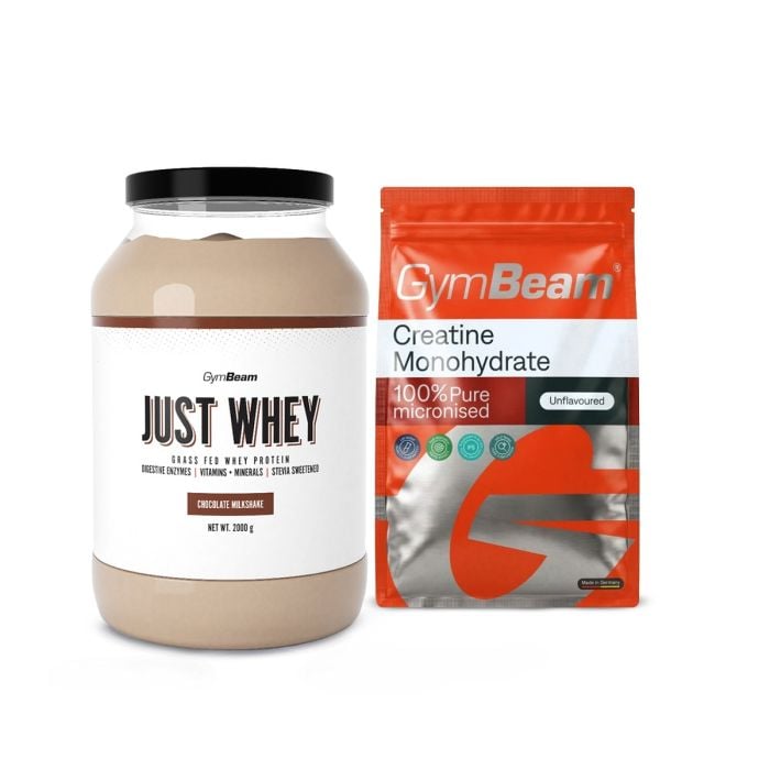 Just Whey Proteine Grass-Fed - GymBeam 1000 g - Milkshake al Cioccolato - 00